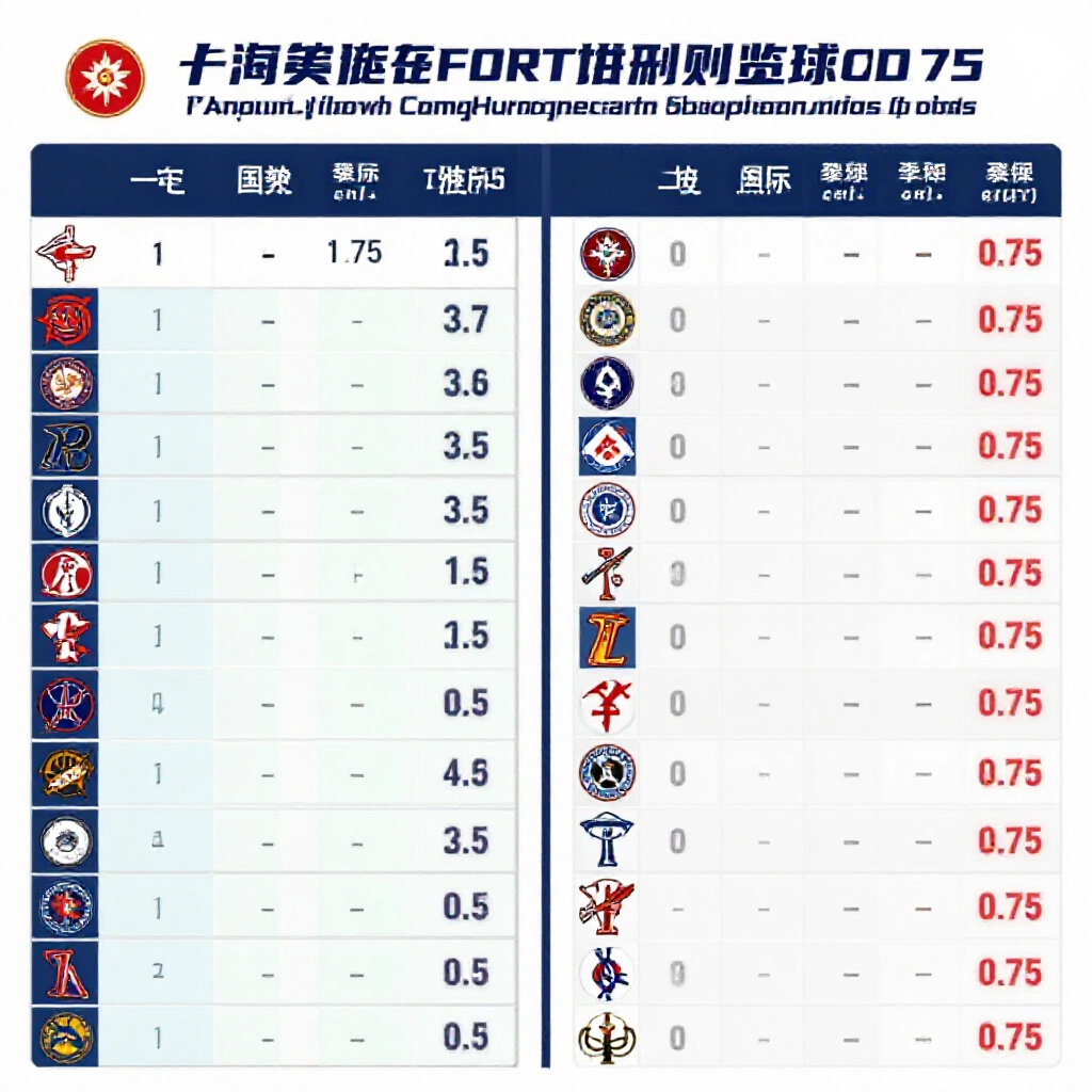 台灣運彩歐式1.75對比國際亞盤0.75轉換圖，附棒球隊徽與法規參照