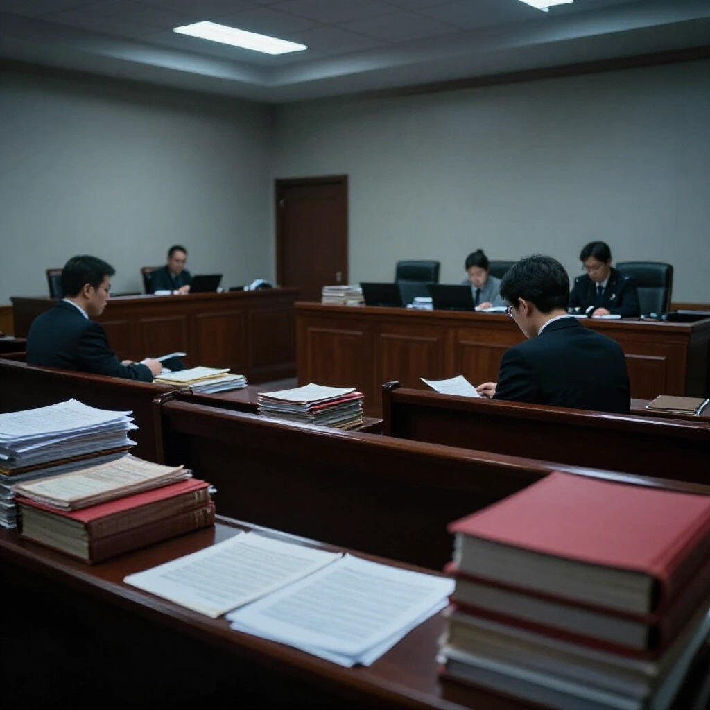 安全伺服器室內雜亂辦公桌，多螢幕顯示提款介面、USDT交易與銀行警示，綠光聚焦，周圍電纜與風險圖表